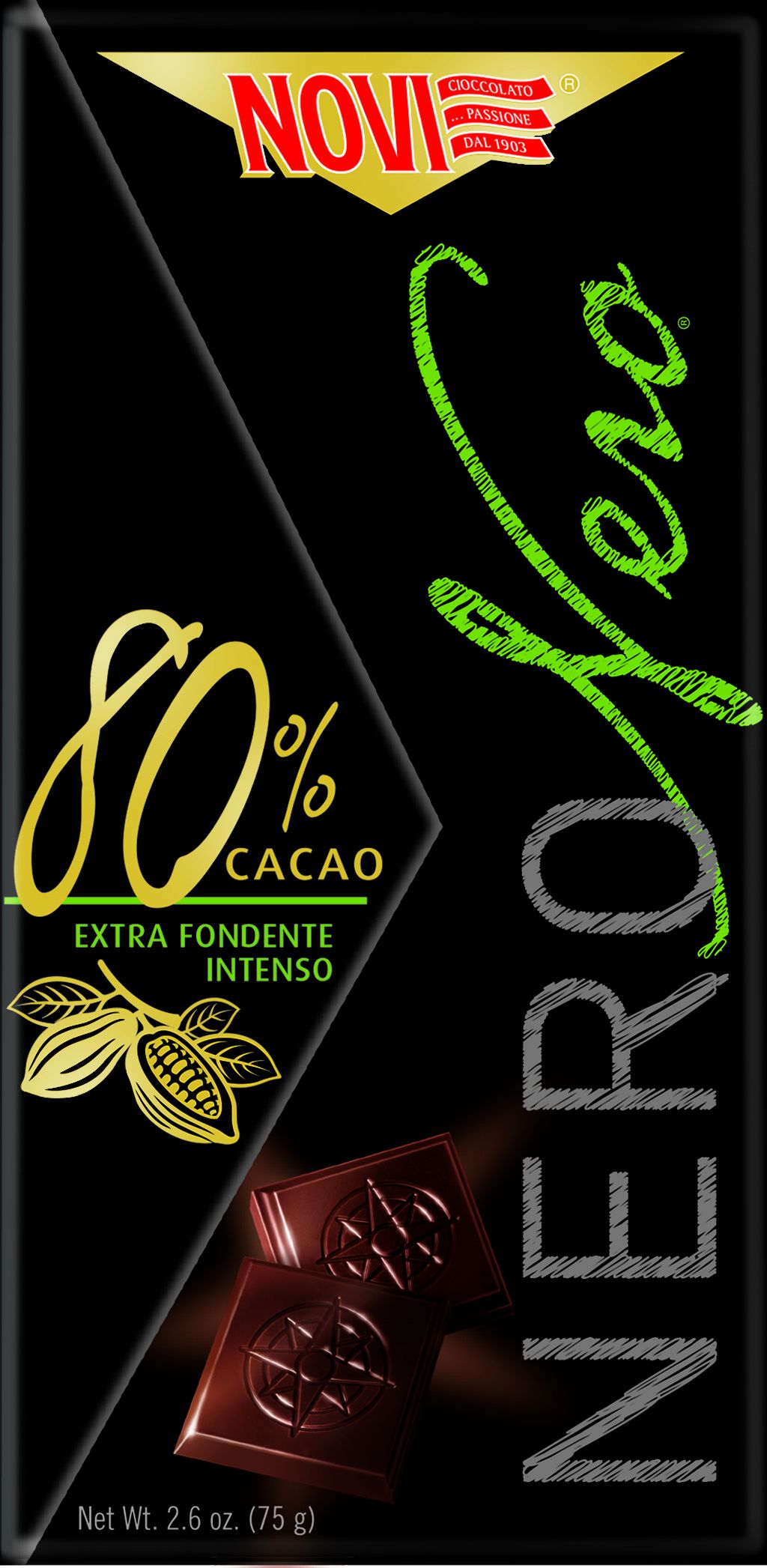 Novi Nero 80% Dark Chocolate Bar