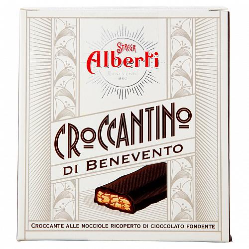 Strega Alberti Croccante (brittle) covered in chocolate